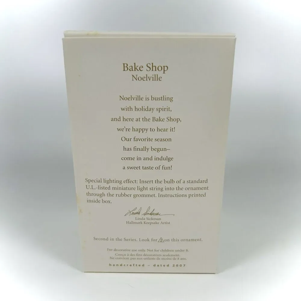 Hallmark Keepsake Bake Shop Noelville 2007 Ornament Second in Series Gingerbread